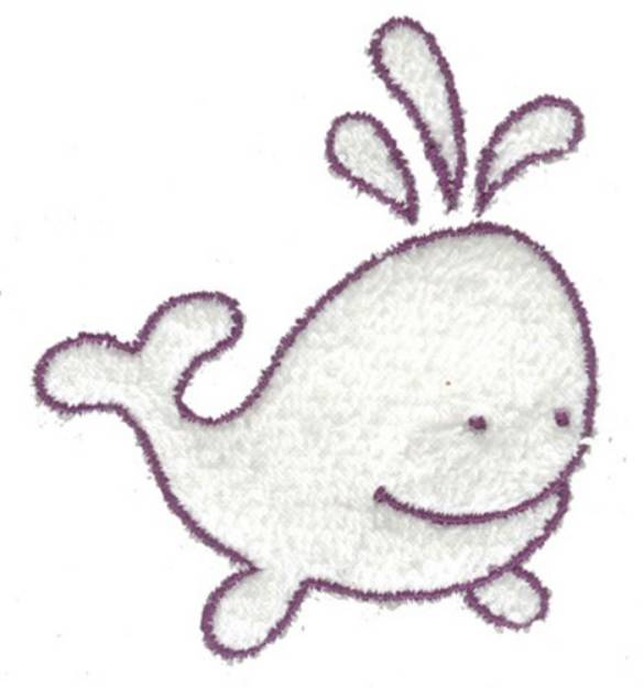 Picture of Whale Outline Machine Embroidery Design