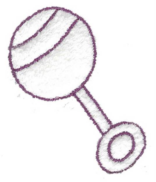 Picture of Rattle Outline Machine Embroidery Design