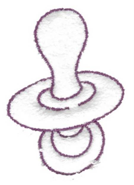 Picture of Pacifier Outline Machine Embroidery Design