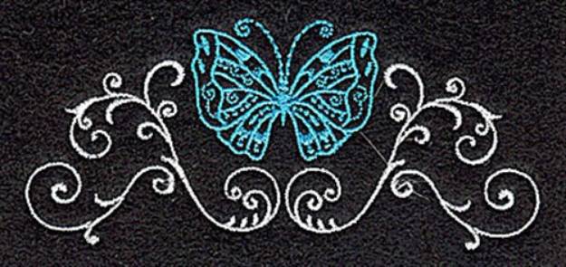 Picture of Elegant Butterfly Machine Embroidery Design