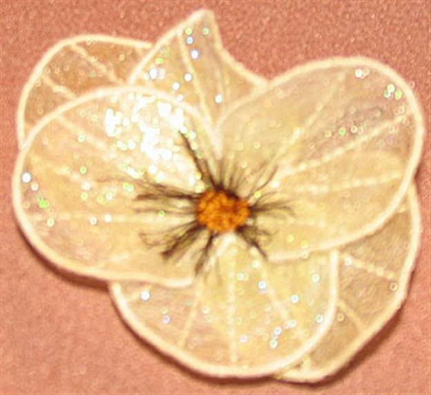 Picture of Clematis petal top small Machine Embroidery Design