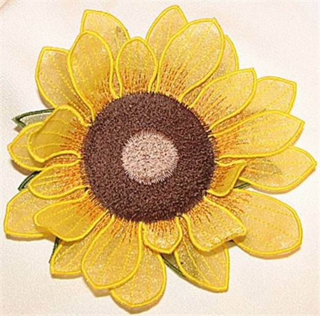 Picture of Sunflower petal top A small Machine Embroidery Design