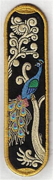 Picture of Bookmark 106 peacock design Machine Embroidery Design