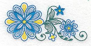 Picture of Elegant Floral Border Machine Embroidery Design