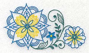 Picture of Elegant Floral Border Machine Embroidery Design