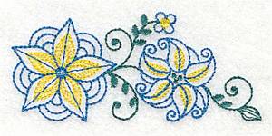 Picture of Elegant Floral Border Machine Embroidery Design