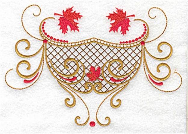 Picture of Victorian Fall Leaves Machine Embroidery Design