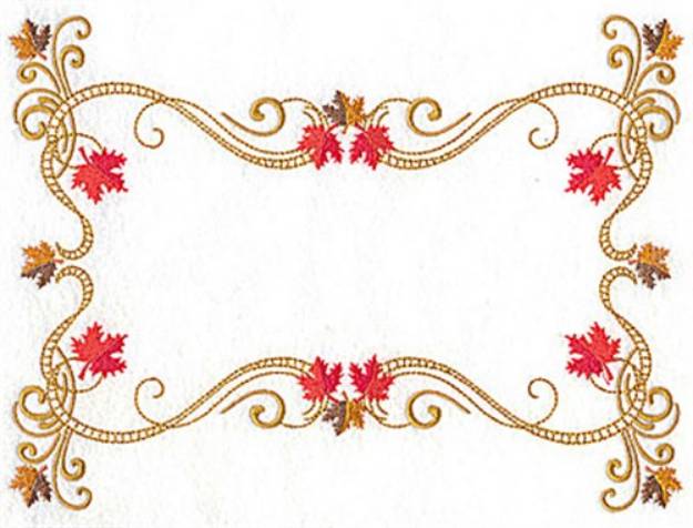 Picture of Victorian Fall Leaves Machine Embroidery Design