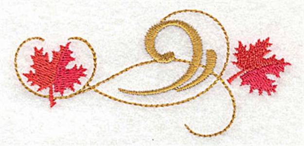 Picture of Victorian Fall Leaves Machine Embroidery Design