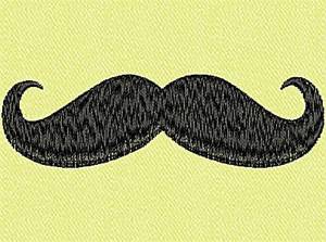 Picture of Curled Mustache Machine Embroidery Design