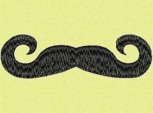 Picture of Curly Mustache Machine Embroidery Design