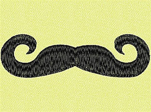 Picture of Curly Mustache Machine Embroidery Design