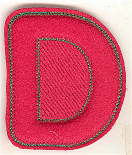 Picture of Puffy Felt D Machine Embroidery Design