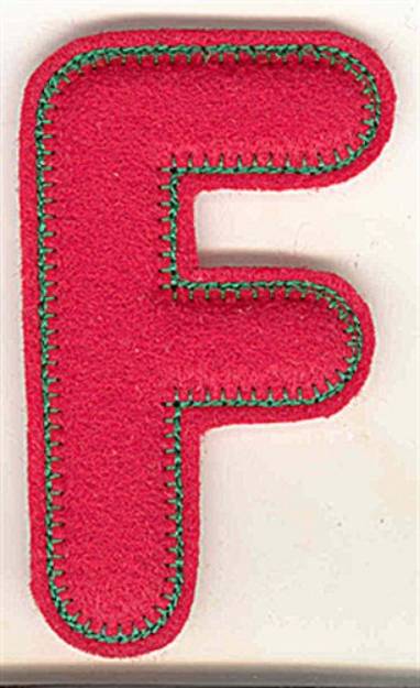Picture of Puffy Felt F Machine Embroidery Design
