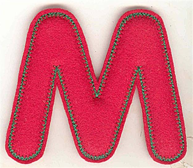 Picture of Puffy Felt M Machine Embroidery Design
