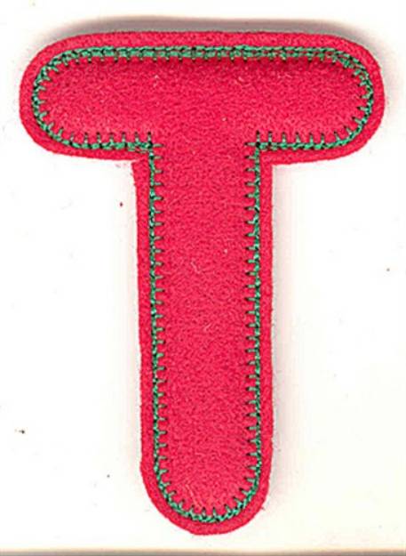 Picture of Puffy Felt T Machine Embroidery Design