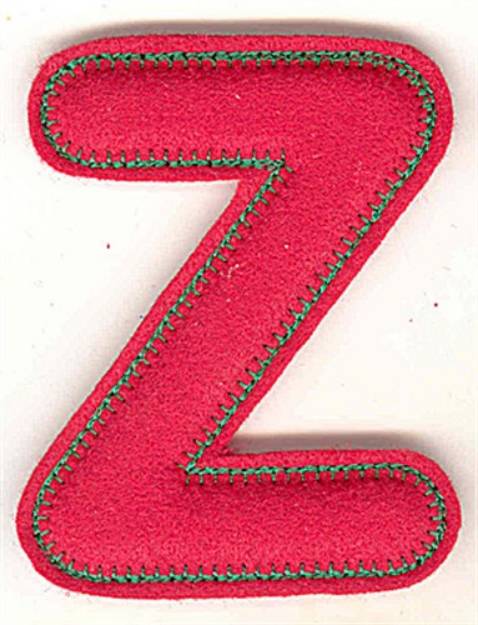 Picture of Puffy Felt Z Machine Embroidery Design