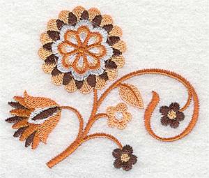 Picture of Jacobean Floral Machine Embroidery Design