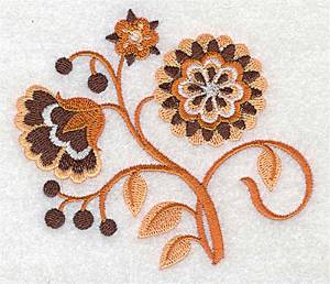 Picture of Pretty Jacobean Machine Embroidery Design