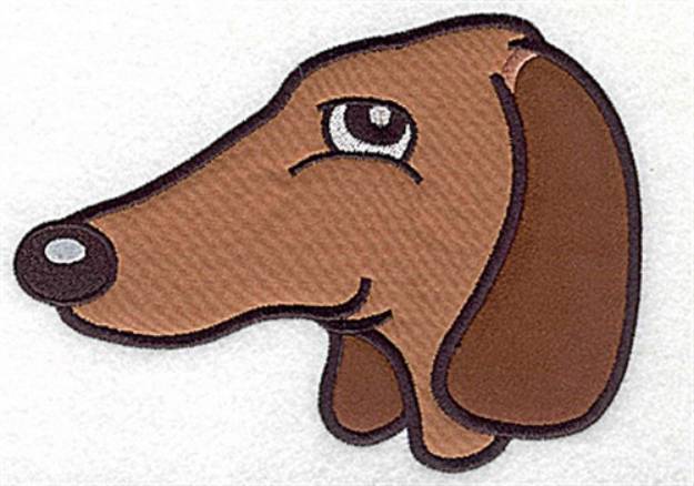 Picture of Dachound Applique Machine Embroidery Design