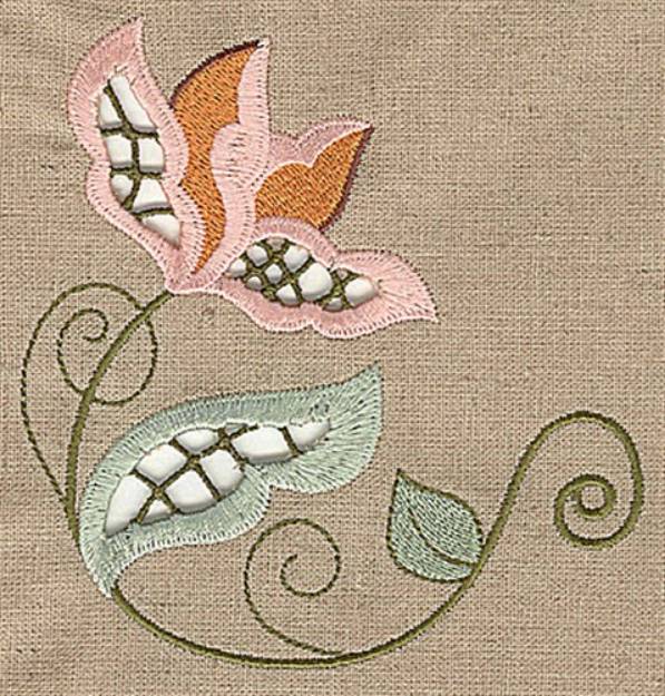 Picture of Cutwork Floral Machine Embroidery Design