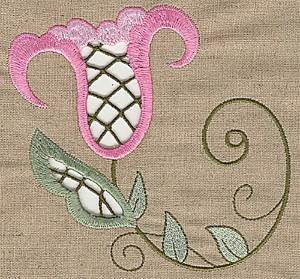 Picture of Cutwork Tulip Machine Embroidery Design