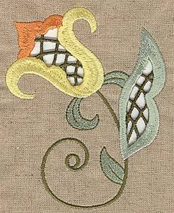 Picture of Cutwork Vine & Flower Machine Embroidery Design