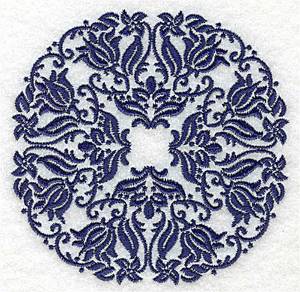 Picture of Damask Circle Machine Embroidery Design