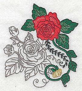 Picture of Rose Art Machine Embroidery Design