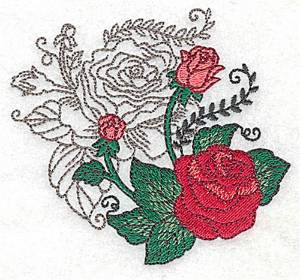 Picture of Rose Blooms Machine Embroidery Design