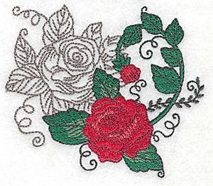 Picture of Rose Vine Machine Embroidery Design