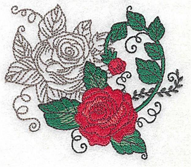 Picture of Rose Vine Machine Embroidery Design