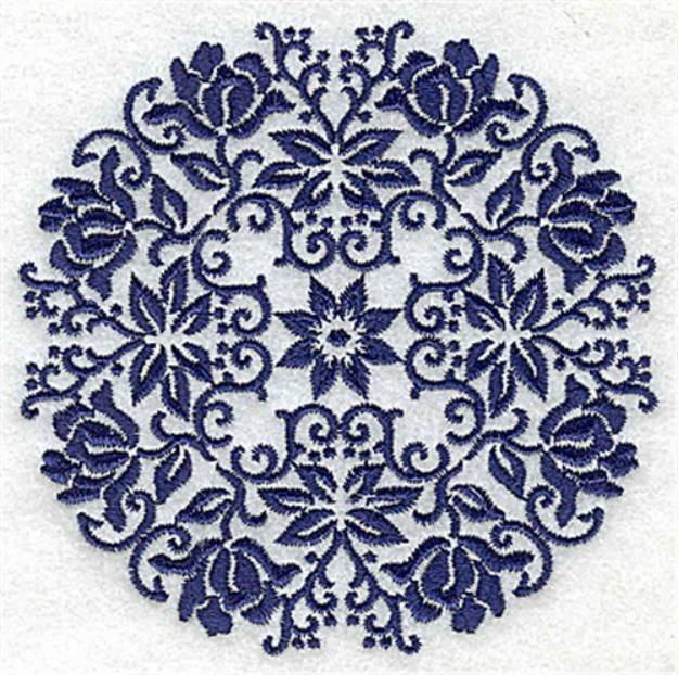 Picture of Petals and Swirls Machine Embroidery Design