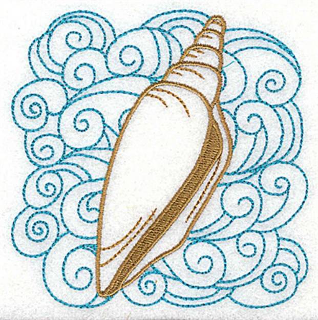 Scallop Seashell Machine Embroidery Design - 4 sizes