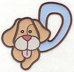 Picture of Letter Applique - D Machine Embroidery Design