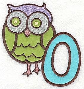 Picture of Letter Applique - O Machine Embroidery Design