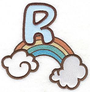 Picture of Letter Applique - R Machine Embroidery Design