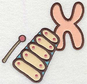 Picture of Letter Applique - X Machine Embroidery Design