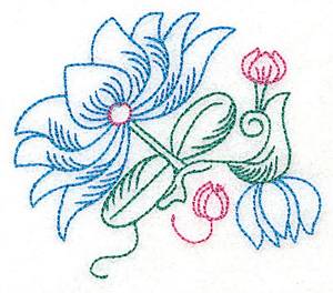 Picture of Water Lily Machine Embroidery Design