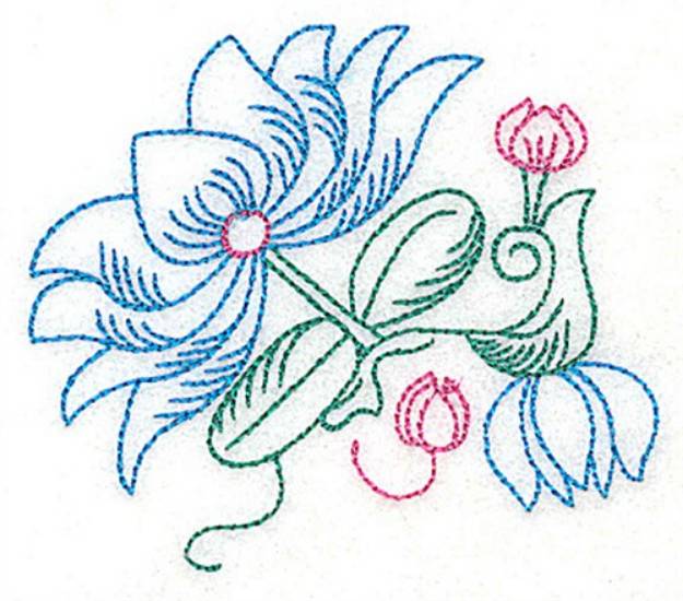 Picture of Water Lily Machine Embroidery Design