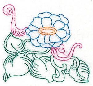 Picture of Floral Corner Machine Embroidery Design