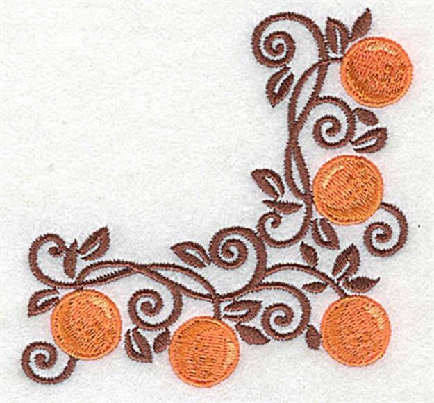 Picture of Orange corner Machine Embroidery Design