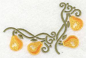 Picture of Pear corner Machine Embroidery Design