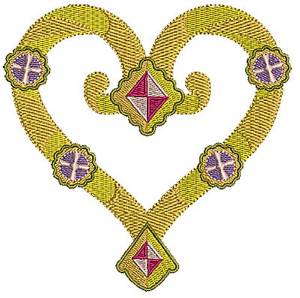 Picture of Heart & Diamonds Machine Embroidery Design