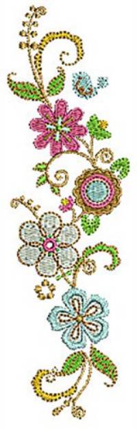 Picture of Flower Border Machine Embroidery Design