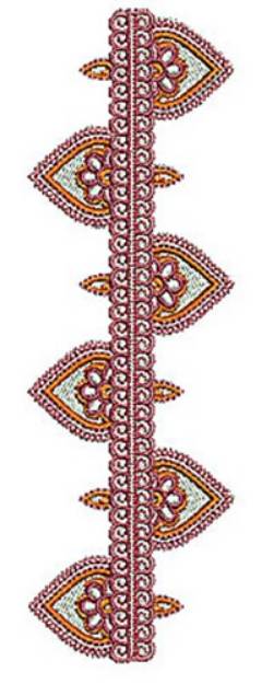 Picture of Henna Border Leaves Machine Embroidery Design