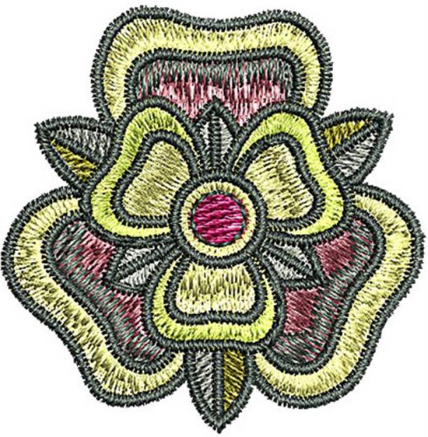 Picture of Flower Tudor Machine Embroidery Design