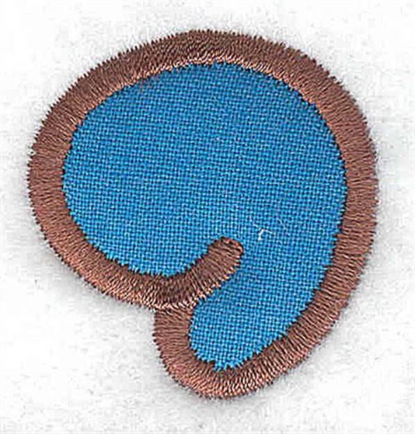 Picture of Comma applique Machine Embroidery Design