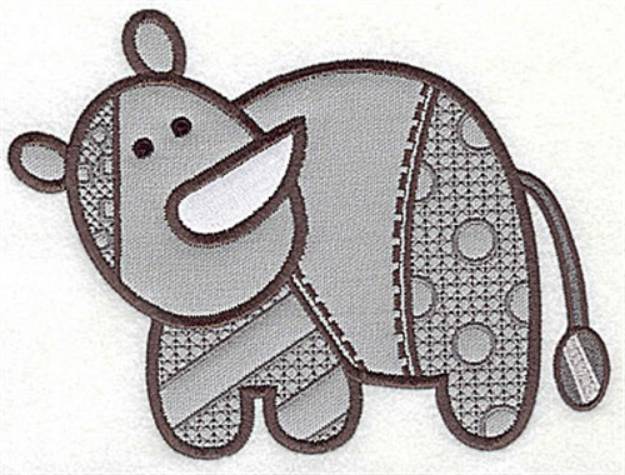 Picture of Rhino Appliques Machine Embroidery Design