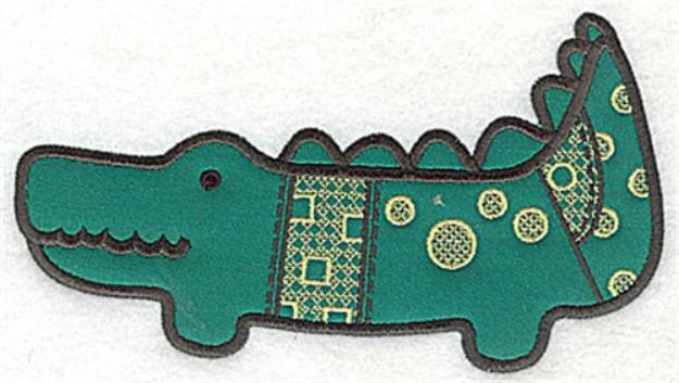 Picture of Crocodile Applique Machine Embroidery Design